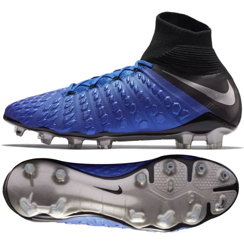 Nike Hypervenom Phantom 3 Elite Dynamic Fit Fg M AJ3803-400 chaussures de football bleu marin bleu marin