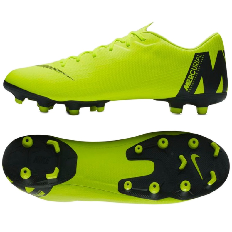 Chaussures de football Nike Mercurial Vapor 12 Academy Fg M AH7375-701 jaune jaune