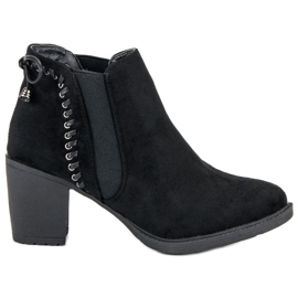 Bottes décontractées à talons hauts le noir