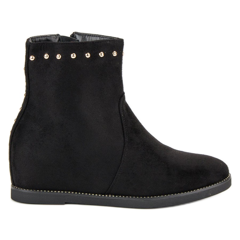 Seastar Bottes compensées en daim le noir