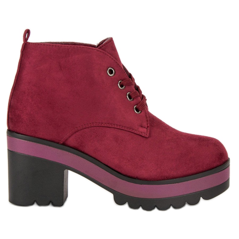 Bottes légères à talons hauts rouge