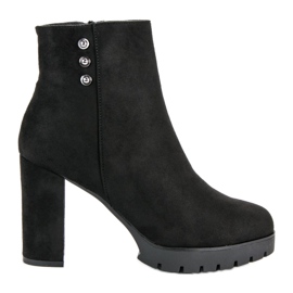 Seastar Bottines en daim sur le poteau noir