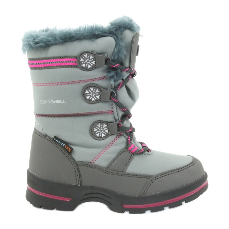 American Club Bottes d'hiver américaines avec membrane 702SB gris rose