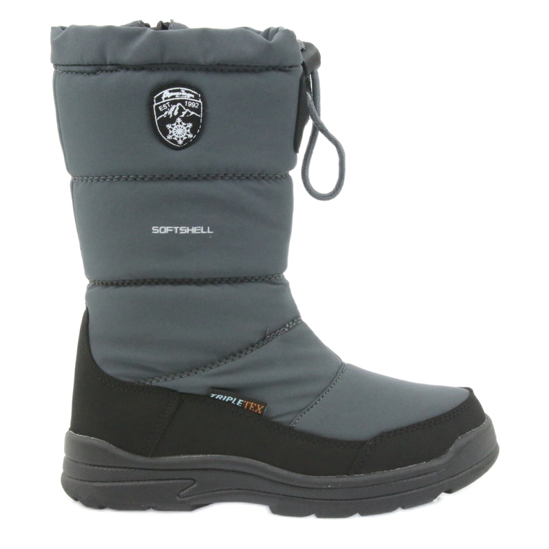 American Club Bottes de neige avec membrane American 801SB grise le noir