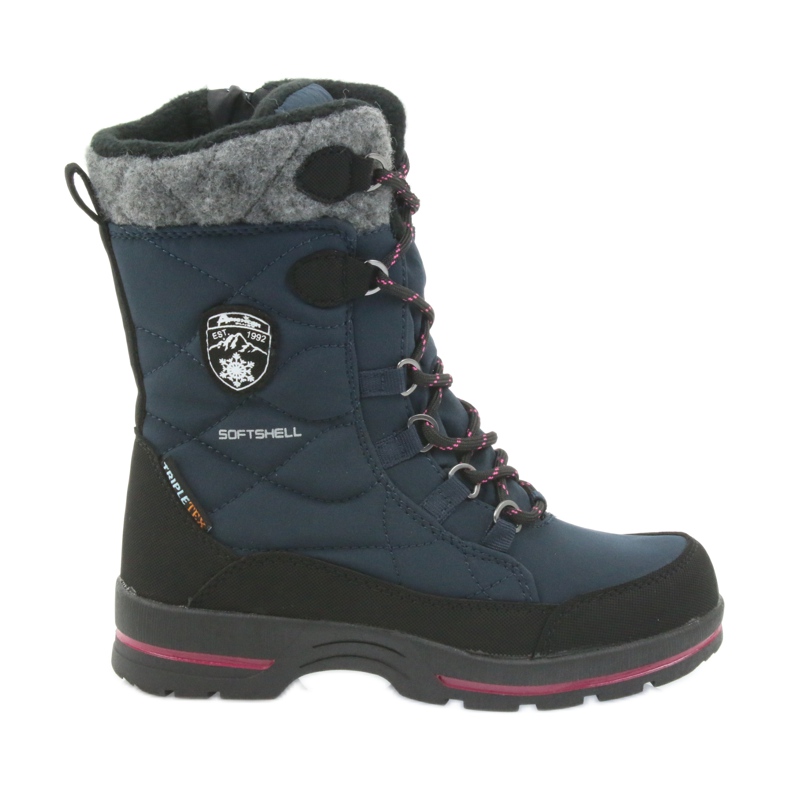 American Club Bottes de neige avec membrane American 801SB Granat le noir bleu marin