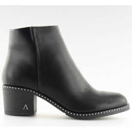 Bottes sur un talon stable noir BH120-KB