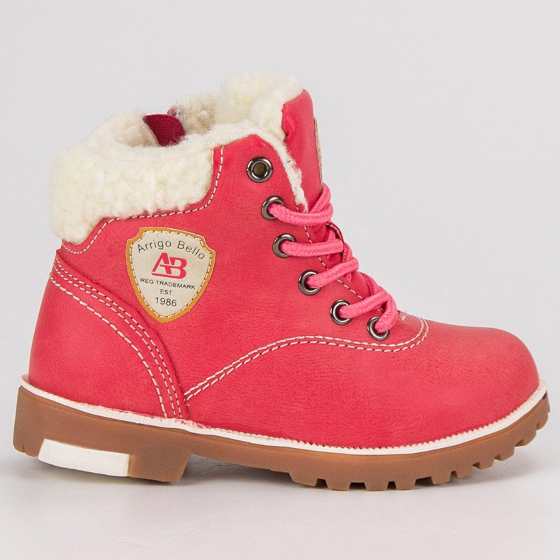Arrigo Bello Bottes d'hiver en peau de mouton rose