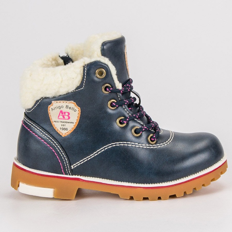 Arrigo Bello Bottes d'hiver en peau de mouton bleu