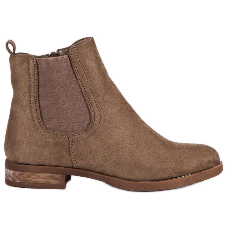 Bottines Chelsea en daim brun