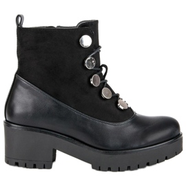 Queen Vivi Travailleurs lacés noir