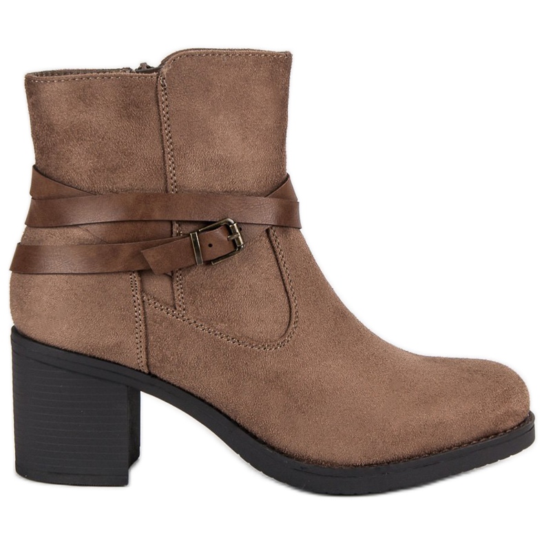 Super Mode Bottines en daim brun