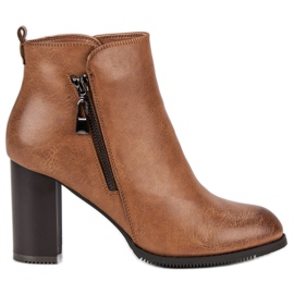 Super Mode talons hauts camel brun