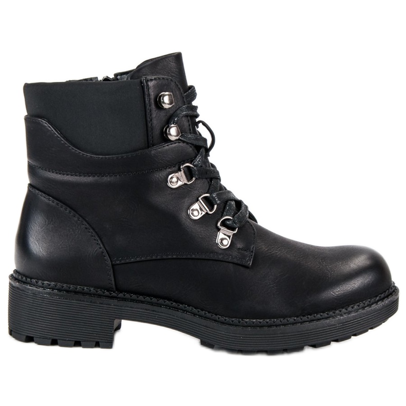 Janessa Travailleurs à lacets noirs le noir