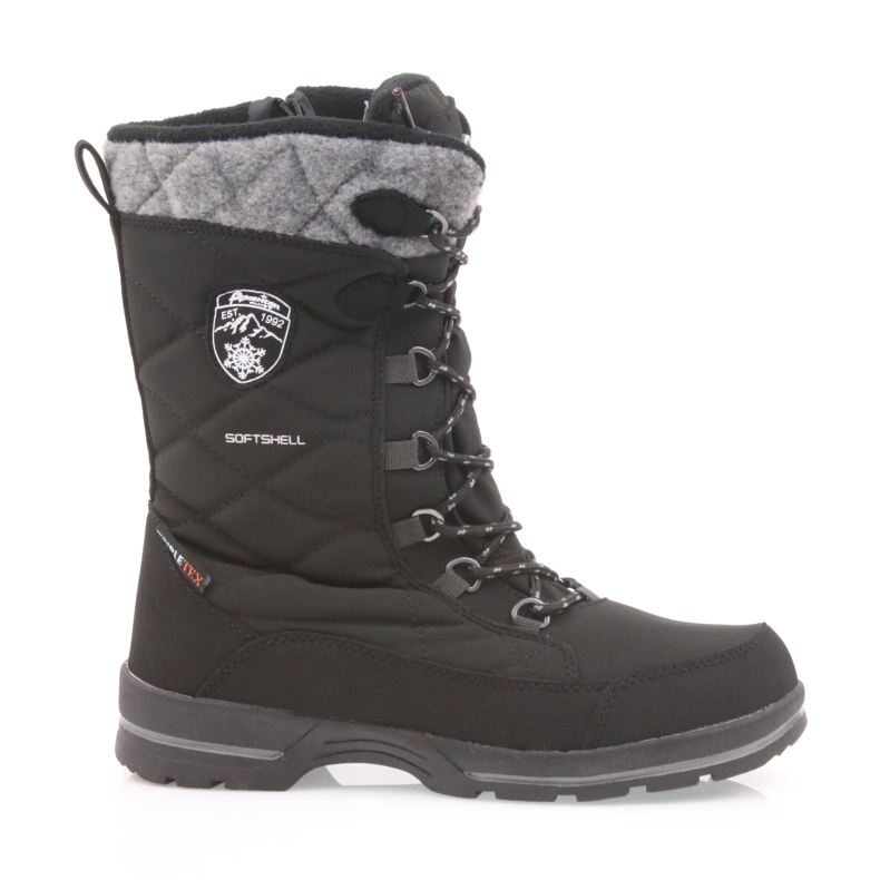 American Club Bottes de neige avec membrane American 702SB, noir le noir gris
