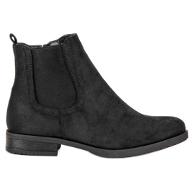 Bottines Chelsea en daim le noir
