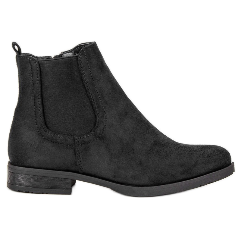 Bottines Chelsea en daim le noir