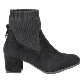 Nio Nio Bottines noires sur un poteau le noir