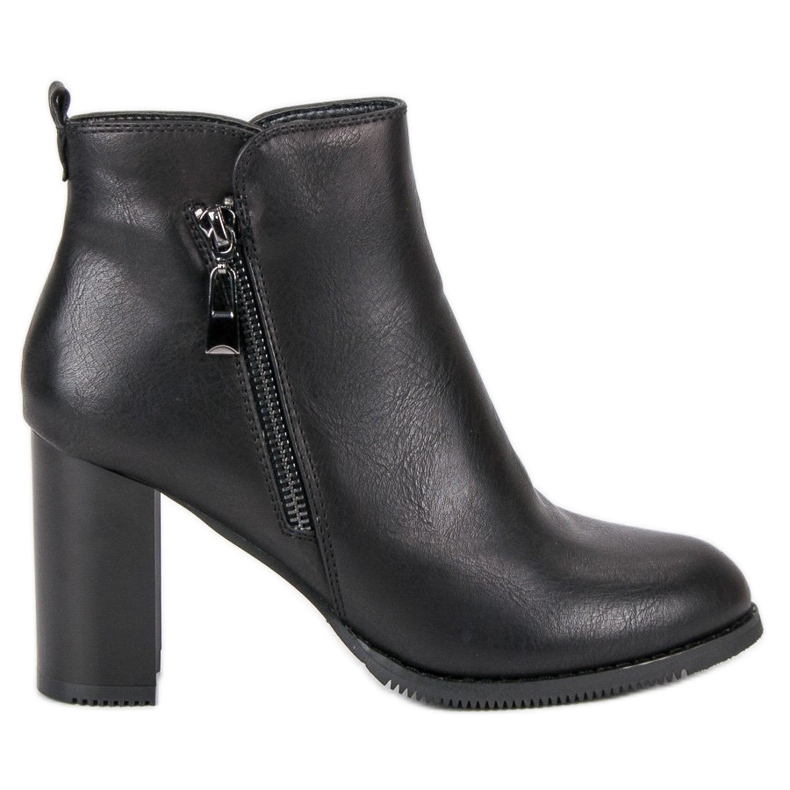 Super Mode Bottines noires à talons le noir