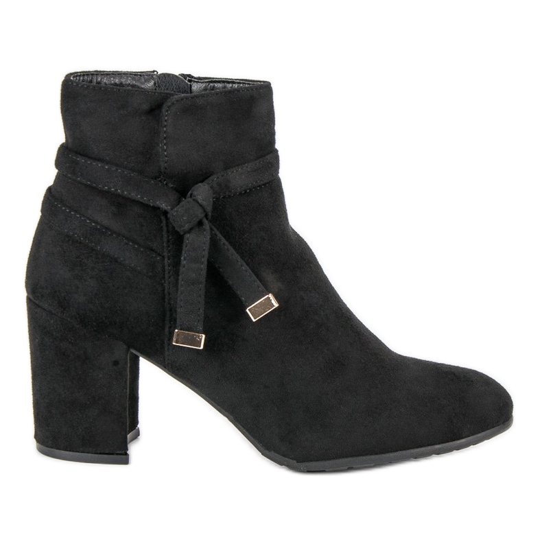 Bottines en daim noir le noir