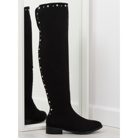 Cuissardes avec perles, noir 688-5 noir le noir
