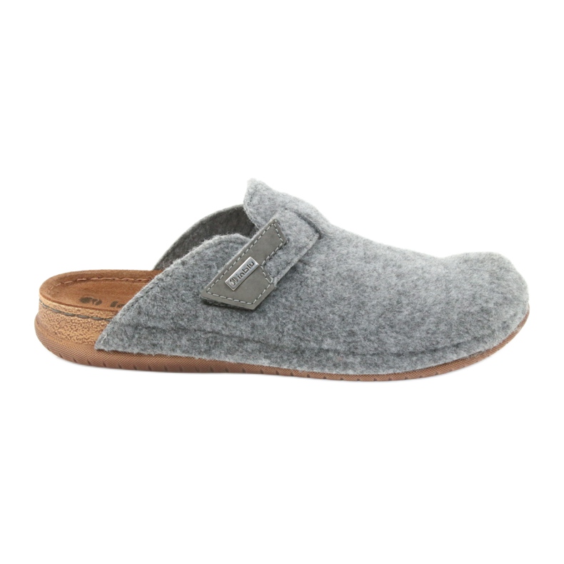 Chaussons feutre attachés Inblu TH014 gris