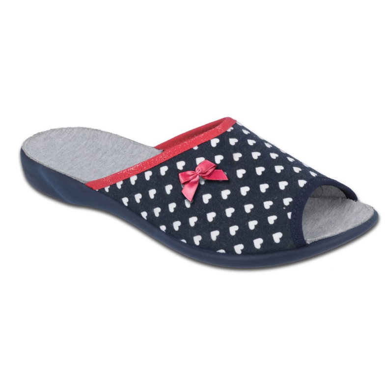 Chaussures femme Befado pu 254D099 blanche bleu marin