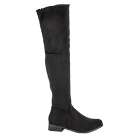 Cm Paris Cuissardes classiques en daim le noir