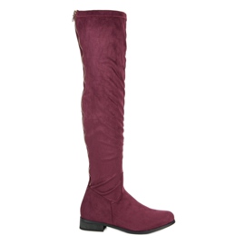 Cm Paris Cuissardes classiques en daim multicolore rouge