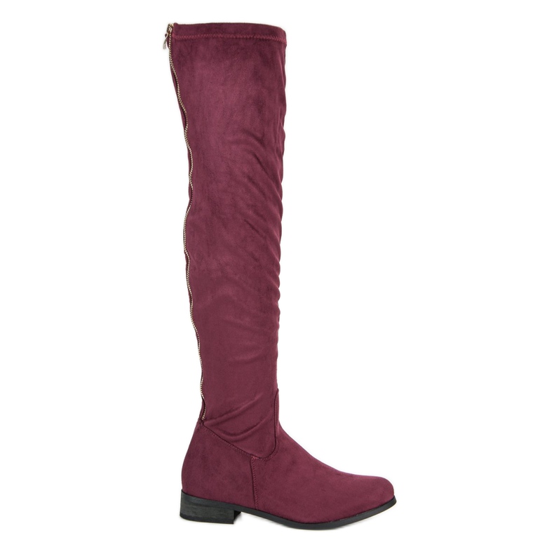 Cm Paris Cuissardes classiques en daim multicolore rouge