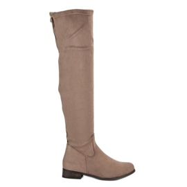 Cm Paris Cuissardes classiques en daim brun