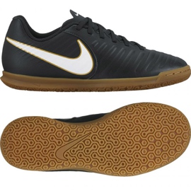 Chaussures d'intérieur Nike Tiempo X Rio Iv Ic Jr 897735 002 noir noir
