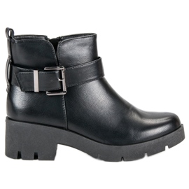 Bottines compensées noires