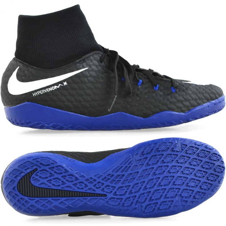 Chaussures d'intérieur Nike Hypervenom X Phelon 3 Df Ic M 917768-002 le noir le noir