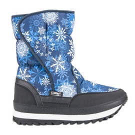 Bottes de neige chaudes d'hiver bleu