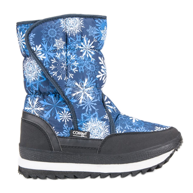 Bottes de neige chaudes d'hiver bleu