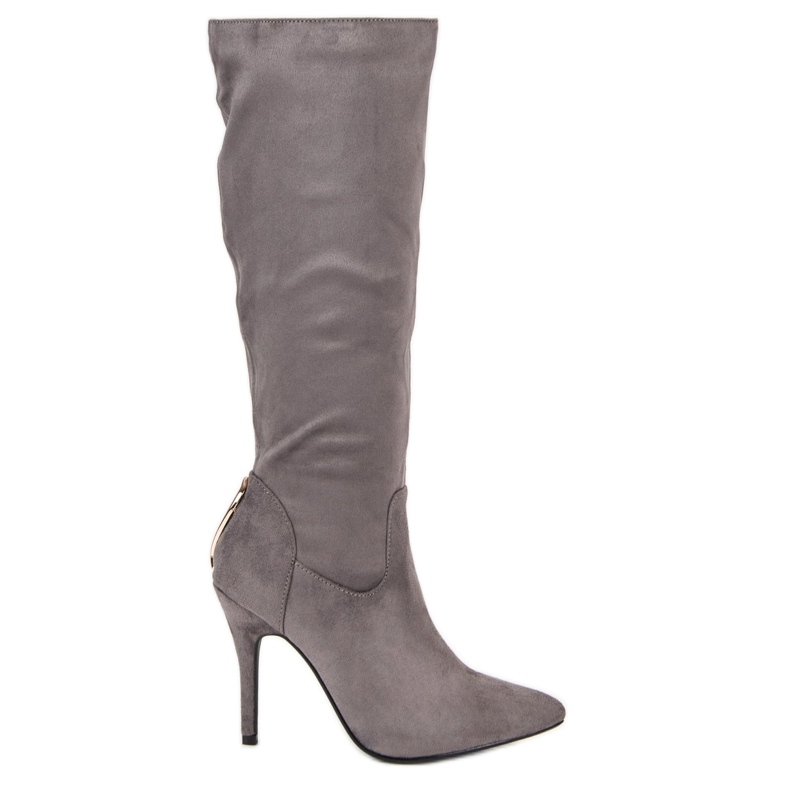 Cm Paris Bottes sexy à talons hauts gris