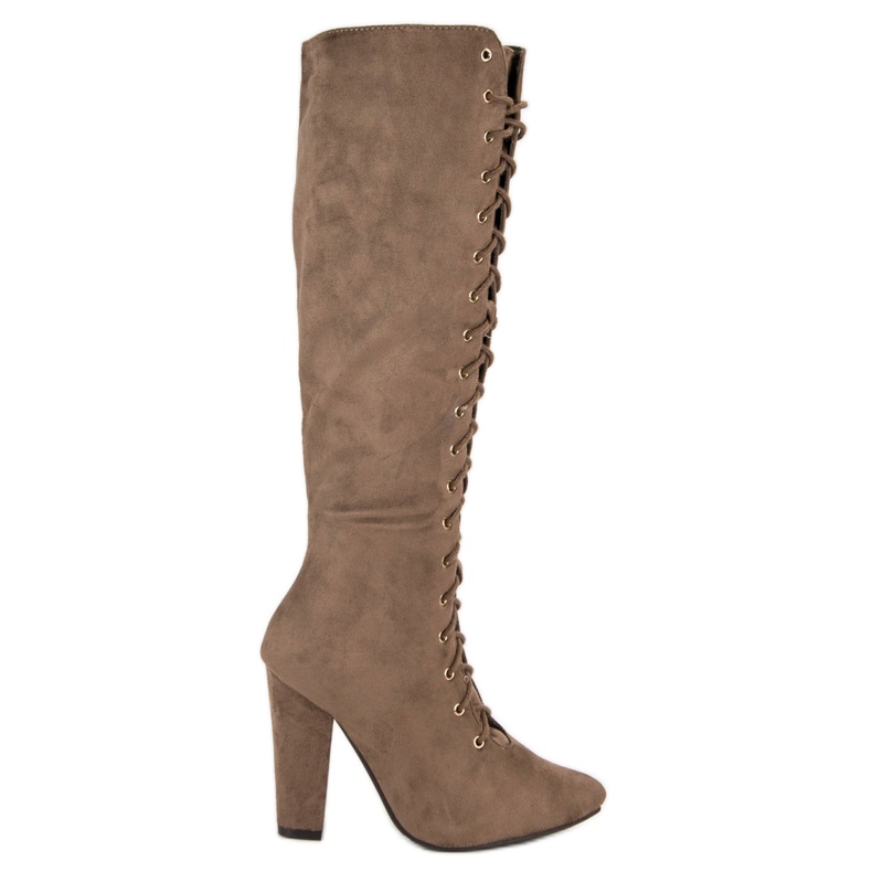 Cm Paris Bottes à lacets brun