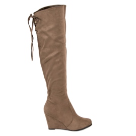 Cm Paris Bottes compensées brun
