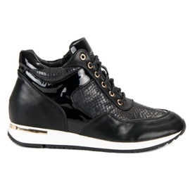 J. Star Baskets à lacets le noir