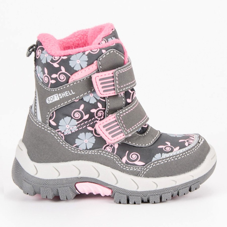 American Club Chaussures américaines d'hiver gris rose