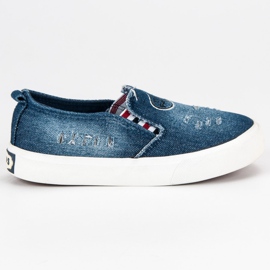 Baskets en jean à enfiler bleu