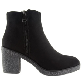 Bottines à talons larges noires 2013 Noir le noir