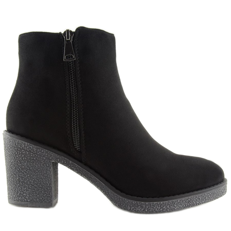 Bottines à talons larges noires 2013 Noir le noir