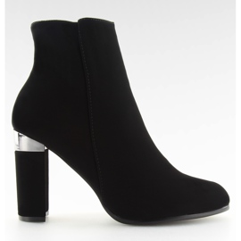 Bottines noires à talons 266-10 Noir le noir