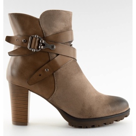 Bottines marron 8287 Kaki brun