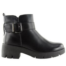 Bottes noires sur semelles épaisses 9996-1 Noir