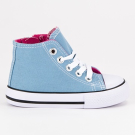 Baskets hautes bleues