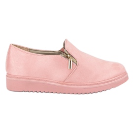 Slipons en daim roses