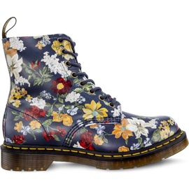 Dr. Martens Darcy Floral 1460 Pascal DM'S Marine Darcy Floral Backhand Grain De Paille multicolore bleu marine