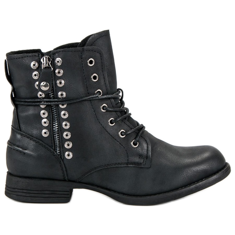 Kayla Bottes Rock noires le noir
